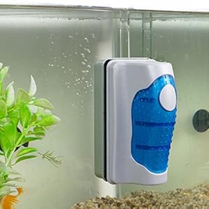 Sannysis 1PC Useful Hot Sale Magnetic Brush Aquarium Fish Tank Glass Algae Scraper Cleaner Floating Curve