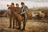 Wallmonkeys Peel and Stick Wall Decals - Drum and Bugle Corp, Civil War Encampment by Winslow Homer - Removable Graphic