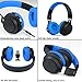 Sound Intone BT-02 Wireless Bluetooth Headphones Over-ear Stereo Folding with Volume Control and Microphone Headsets (Black/blue)