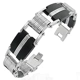 Men's Stainless Steel Bracelet, 8.5 Inch Link Bracelet - Gift Box