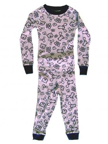 LAZYONE CRITTERS PURPLE THERMAL PAJAMAS