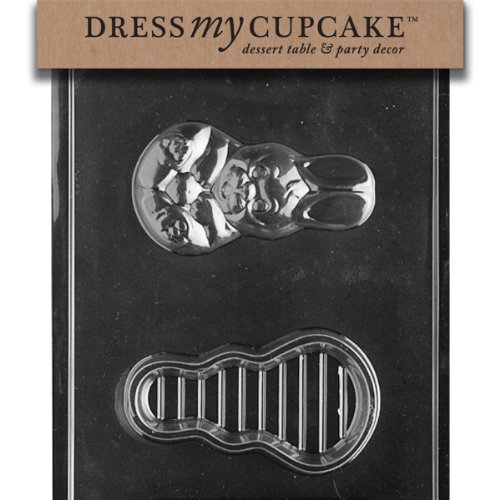Dress My Cupcake DMCE462 Chocolate Candy Mold, Rabbit Pour Box, Easter
