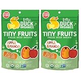 Little Duck Organics オーガニック 赤ちゃん～幼児向け フリーズドライ フルーツスナック (りんご&マンゴー)(0.75oz x 2袋)[海外直送品] [並行輸入品]