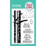 Avery Elle Stamp Set, 4-Inch by 6-Inch, Let it Snow, Clear