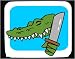 Decorated Mouse Pad with australia, machete, reptile, crocodile, outback