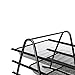 AJ 4-tier Steel Mesh Desk Tray Letter Tray Holder Paper Tray, Black (11.8