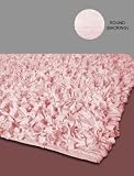 Premium Jersey T-Shirt Cotton Shag Rug 3' Round (PASTEL PINK)