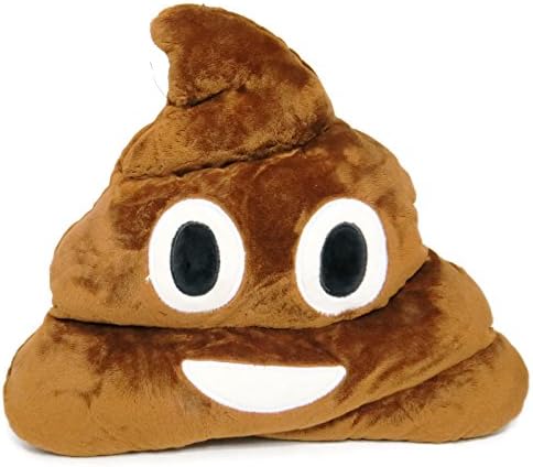 Soft SMS Emoji Plush Pillows Poop Emoticon Cell Phone Decorative Throw Pillows (Smiling)