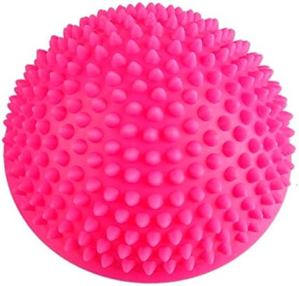 2 Pcs High Density Yoga Pilates Half Ball Durian Ball Massage Mat for Kids and Athletics Balance Pod Set