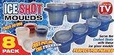 PMS International 183/467 8PC ICE MOULD SHOT GLASSES IN SHRINK PVC COATED PRINTED BOX