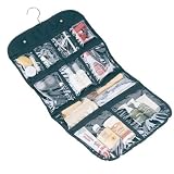 Travel Companion Toiletries Hanging Case w/ Clear Pockets Black - Household Essentials #06910