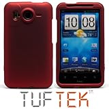 TUF TEK Dark Red Snap-On Hard Rubberized Skin Cover Case for HTC Inspire 4G ....
