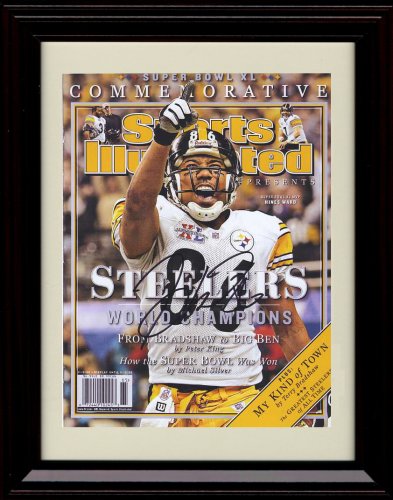 Framed Hines Ward Sports Illustrated Autograph Print - Pittsburgh Steelers - 2/13/2006