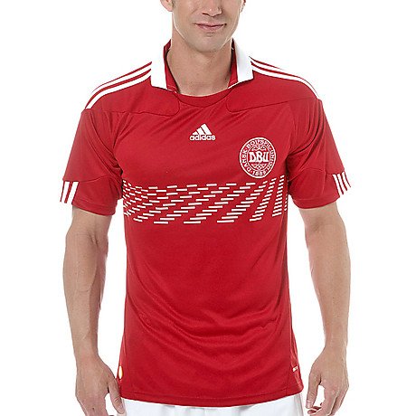 Adidas Dänemark Heimtrikot rot/weiß P47099, Größe: L