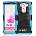 LG G3 Vigor Case, SGM (TM) Shell Holster Hybrid Defender Combo Case with Kickstand & Belt Clip For LG G3 Vigor (Blue + Black)
