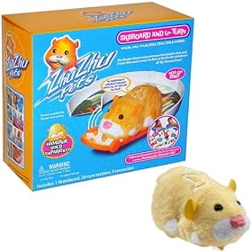 Cepia Zhu Zhu Pets U Turn and S Turn With Skateboard And Zhu Zhu Pets Hamster Pipsqueek