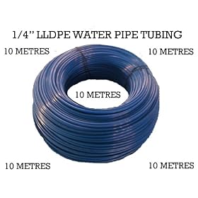 10 Metres of 1/4" LLDPE Tubing Pipe for use with Fridge Freezer Water Filter / Reverse Osmosis System / Aquarium Filter