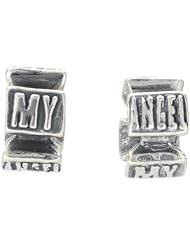 925 Sterling Silver My Angel Bead, For Chamilia, Pandora, Biagi, Personality, Reflections And More Charm Bracelets