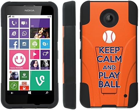 Nokia Lumia 635 Keep Calm and Play Ball - New York Armor Kick Grip by Mobiflare