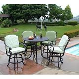 Athena 5 Piece Bartable Set Finish: Black