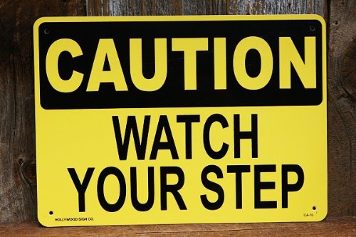 足元注意!! のプラスティック製サインボード 危険 JSCA10