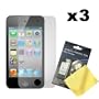 Cbus Wireless Three LCD Screen Guards / Protectors for Apple iPod Touch 4 / 4G / 4th Gen