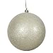 Vickerman 444320-4 Champagne Glitter Ball Christmas Tree Ornament (6 pack) (N591038DG)