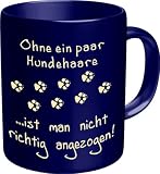 Produkt-Bild: Fun Tasse mit Spruch Ohne ein paar Hundehaare ?! Teetase mit lustigem Hundespruch