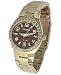 Women's White Crystal Yellow Gold Tone