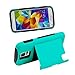 Fulland Hybrid Armor Silicone Card Holder Kickstand Case with Stylus Pen and Screen Protector for Samsung Galaxy S5 - Aqua Green