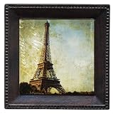 Set of 4 Absorbent Coasters - Golden Age of Paris - Bronze