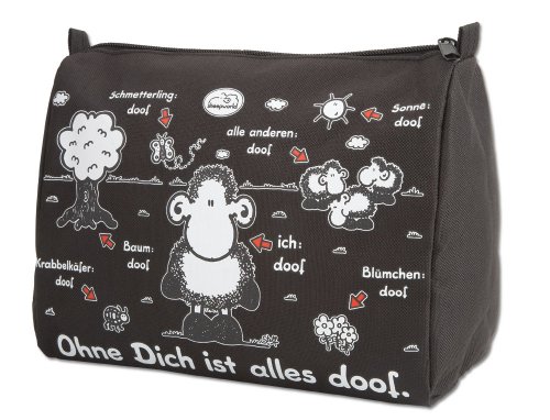 Sheepworld 41259 Kosmetiktasche "Ohne Dich ist alles doof."