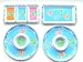 Melamine Plastic Serving Set with Trays & Chip and Dip with Beach Fish Water Design Set of 4 image 2