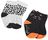 Carters Hosiery Baby-girls Newborn 2 Pack Halloween Kitty Booties, Black, 3-12 Months