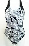 Marsol 1PC Swimsuit in Blk/BlkWht Print Sizes 32(6) - 42(16)