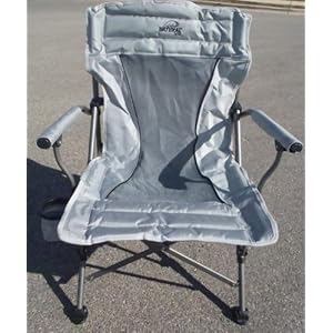 Natural Gear Ergo Arm Chair with Mesh Back and Carry Bag Holds 300 LBS - Silver
