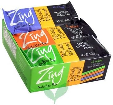 Zing Bar Variety Pack - 100% Natural, No Preservatives, and Certified GF (Pack of 12)