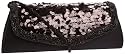 La Regale Guitar Pick Sequined Clutch With Beaded Accents