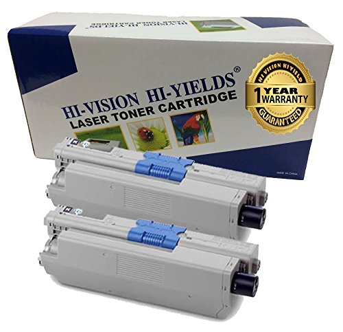 HI-VISION ® 2 Pack Compatible Okidata C330 (44469801 / Type C17) Black Toner Cartridge Replacement for Oki C330dn, C331dn, C530dn, C531dn, MC361, MC362W, MC561, MC562w, MC890, MC950, MC950 MFP