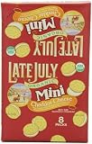 Late July Organic Mini Cheddar Cheese Bite Size Sandwich Crackers, 1.125-Ounce Pouches in 8-Count Boxes (Pack of 4)