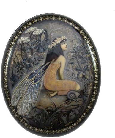 Large Russian Kholui Lacquer Box #3696 FAIRY