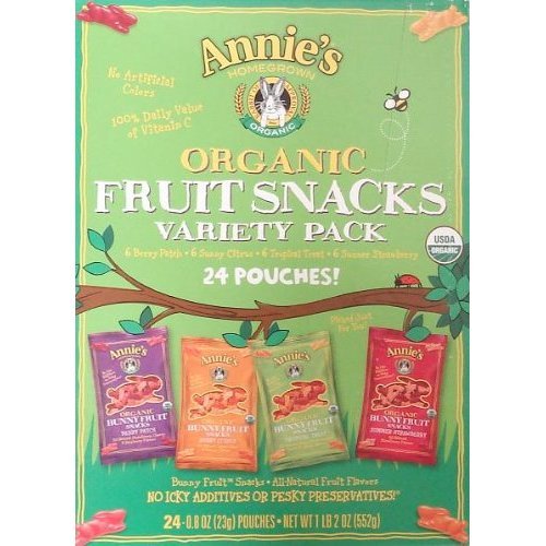 Annies Homegrown Organic Vegan Fruit Snacks Variety Pack 24 Pouches by