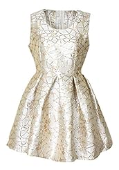 Cocktail Jacquard Floral Print Sleeveless Club Dress/Evening Dress/Party Dress/Mini Dress 