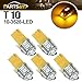 Partsam T10 LED Light Bulbs 5pcs 10-3528-SMD Chipset 194 168 Amber LED Replacement Bulbs Compatible with Jeep/Ford/Dodge/Chevrolet/GMC Pickup Truck Cab Marker Roof Running Top Light 12V (Pack of 5)
