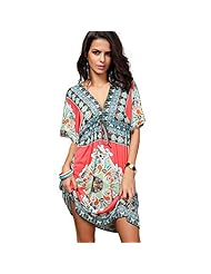 Plus Size Sexy V-neck Summer Polyester/Spandex  Shirt Party Dress 