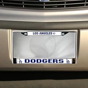 MLB L.A. Dodgers Chrome License Plate Frame-