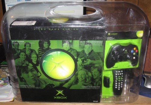 Microsoft Xbox System Bundle w/ 2 Controllers & DVD Remote