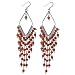 Sterling Silver Carnelian Earrings 4.75 Inches