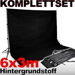 HISY02Set_Hintergrundsystem + Hintergrundstoff schwarz 6m