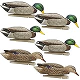 AvianX Top Flight Duck Back Water Mallard Decoy (6 Pack), Green